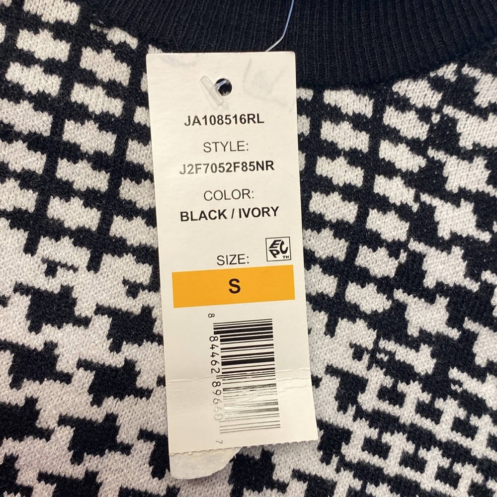Joseph A. Houndstooth Mockneck Sweater Size Small - Picture 10 of 13